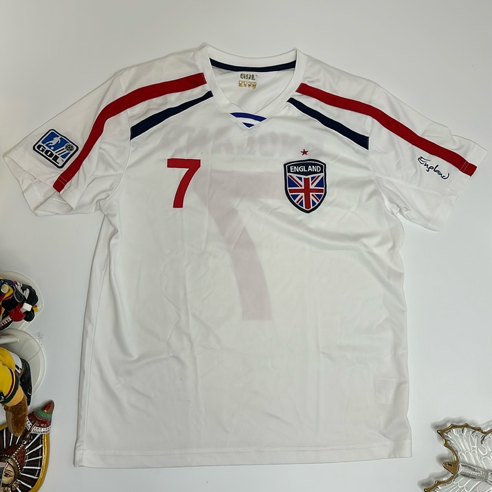 #7 short-sleeve England Jersey GOL Beckham
